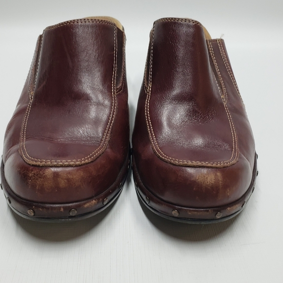 Sofft Women's Brown Leather Clogs Mules Size 8.5 - Picture 4 of 16